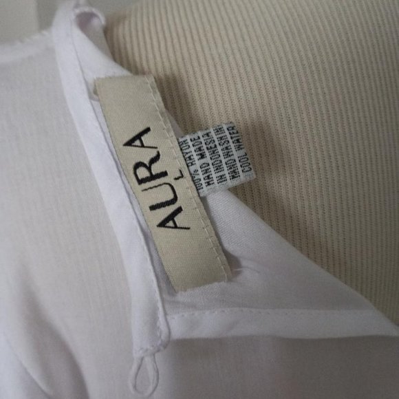AURA THE LABEL PAMPELONE WHITE PAOLITA DRESS L - Picture 12 of 14